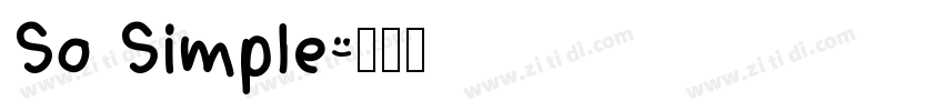 So Simple字体转换